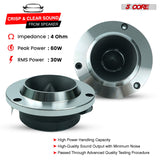 5 Core 6.5" Mid-Range Replacement 4x Pro Audio Car Speaker 360W 8 Ohms 4x60W Aluminum Super Tweeters