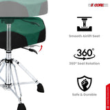 5 Core Drum Throne w Backrest 4" Padded Stool Airlift Adjustable Drummer Chair