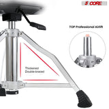 5 Core Drum Throne w Backrest 4" Padded Stool Adjustable 24.5" Drummer Chair w 441Lb Capacity