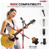 5 Core Mic Stand Floor Height Adjustable Tripod Microphone Stands w Extending Telescoping Boom Arm