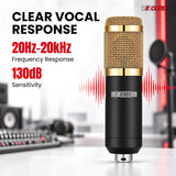 5 Core Podcast Equipment Bundle w Condenser Mic Voice Changer Audio Mixer