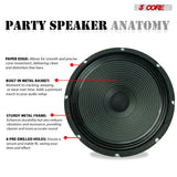 5 Core 10 Inch Guitar Speaker 60W Replacement 16 Ohm Amplifier Cabinet Driver