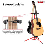 5 Core Guitar Stand Adjustable Double Guitars Stands Floor w Neck Holder for Acoustic Electric Bass