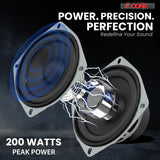 5 Core 4 Inch Subwoofer Pair 200W Car Audio Sub Woofer 4 Ohm Deep Bass Replacement Loud Speaker