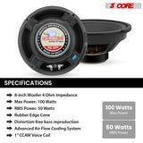 5 Core 8 Inch Subwoofer Speaker 1000W Combined Peak 4Ohm Replacement Car Bass Sub Woofer