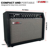 5 Core Guitar Amp 50 Watt  Electric Amplifier w Built in 8" Speaker Portable Mini Amps w Aux