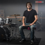 5 Core Drum Throne w Backrest 4" Padded Stool Adjustable 24.5" Drummer Chair w 441Lb Capacity