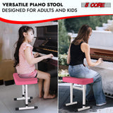5 Core Keyboard Bench 3" Padded Cushioned Piano Stool Height Adjustable Guitar Seat Folding Portable