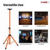 5 Core Speaker Stand Tripod Pair Adjustable PA DJ Universal Pole Mount