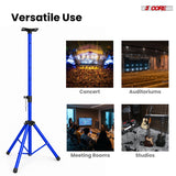 5 Core Speaker Stand Tripod Pair Adjustable PA DJ Universal Pole Mount