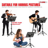 5Core Music Stand Height Adjustable Desktop Book Stands w Mic Mobile Holder