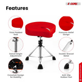 5 Core Drum Throne w 4.5" Padded Stool Adjustable Drummer Chair