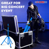 5Core tall audio stand in blue with strong tripod frame