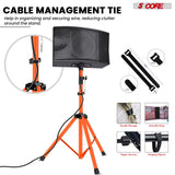 5 Core Speaker Stand Pair Adjustable 31 to 54" PA DJ Tripod Stands Heavy Duty w 35mm Insert 132 Lbs