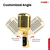 5Core Vintage Microphone Classic Dynamic Professional XLR Studio Retro Style Mic Gold