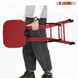 5 Core Guitar Stool 3.15" Padded Chair Foldable Music Seat w Built in Foot Rest Guitar Stand