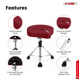 5 Core Drum Throne w 4.5" Padded Stool Adjustable Drummer Chair