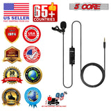 5 Core Microphone 2 Pc Professional Lavalier Mic Wearable Omnidirectional 3.5mm Body Lapel Mics