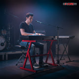 5Core Keyboard Stand Adjustable Height 34.5" Width 32.5” Z Style Electric Piano Riser 250Lb Capacity