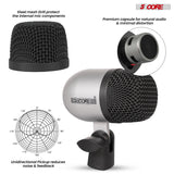 5 Core Drum Microphone Kit 9Pc All Metal Drummer Mics Tom/Snare & Cymbals Wired Instrument Drums Set