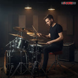 5 Core Drum Throne w Backrest 4" Padded Stool Airlift Adjustable 25.5" Drummer Chair 441Lb Capacity