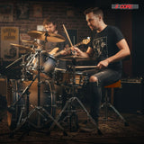 5 Core Drum Throne 4" Thick Padded Guitar Stool 441Lb Capacity 20-26” Adjustable Drummer Chair