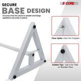 5 Core Speaker Stand Heavy Duty Adjustable Telescoping Height Triangle Base 100Lb Capacity