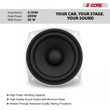 5 Core 4 Inch Subwoofer Pair 200W Car Audio Sub Woofer 4 Ohm Deep Bass Replacement Loud Speaker