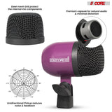 5 Core Drum Microphone Kit 7 Piece All Metal Drummer Instrument Mics Tom/Snare & Cymbals Set