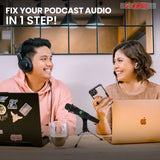 5 Core Podcast Equipment Bundle w Cardioid Dynamic XLR Microphone Mini Desk Stand XLR to 1/8” Cable
