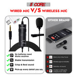 5Core Lavalier Microphone Clip On Professional Grade 3.5mm Lav Lapel Mic Omnidirectional