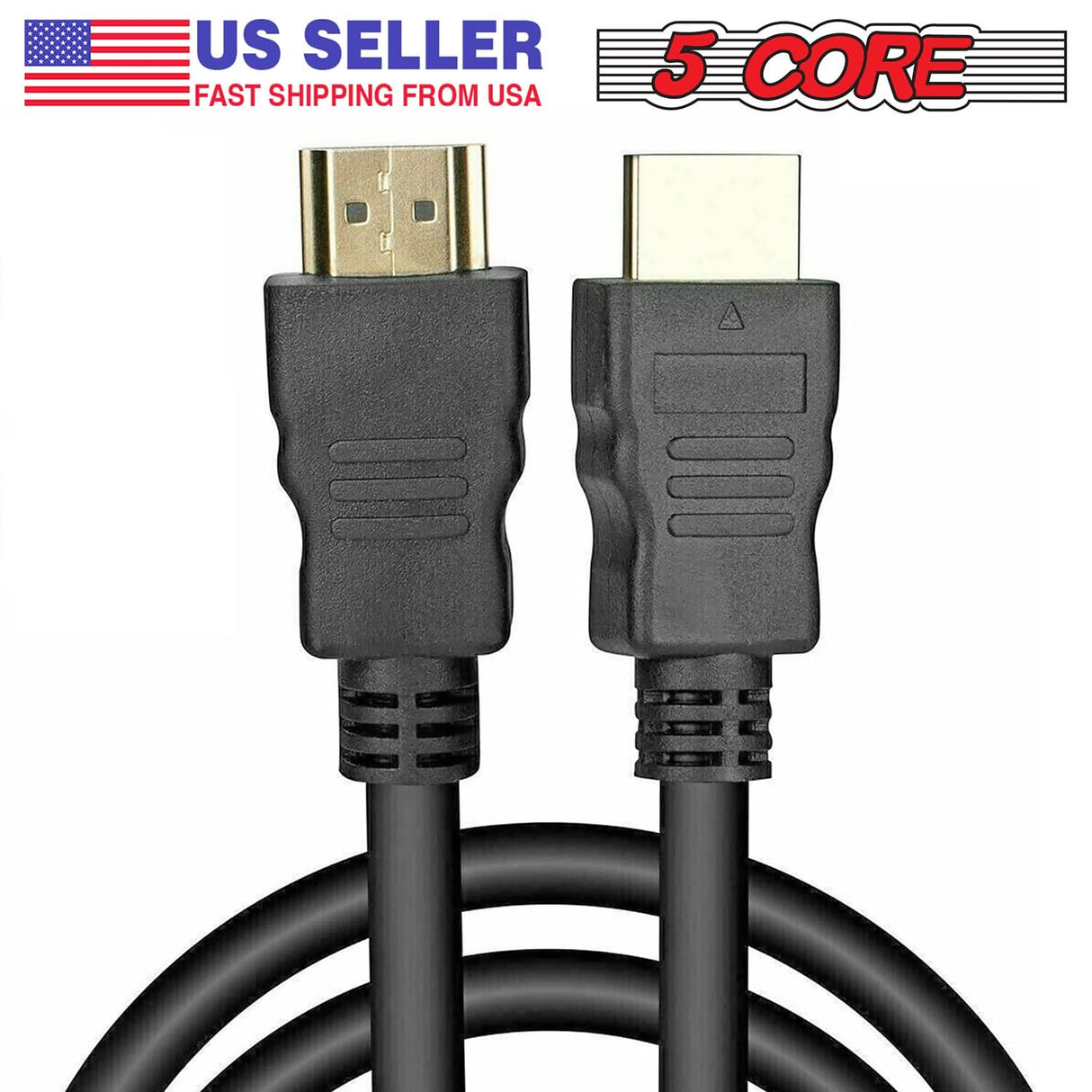 5 Core HDMI Cable High Speed 6 Feet long 18Gbps 2.0 4K Computer Cord at 60 Hertz HDR Compatible
