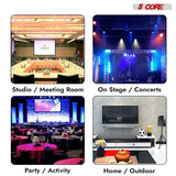 5 Core Speaker Stand Adjustable 31 to 54" PA DJ Tripod Stands Heavy Duty w 35mm Insert 132 Lbs