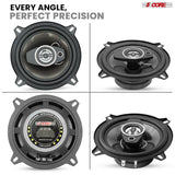 5Core Coaxial Car Door Speakers 5” Pair 350W 4Ohm 2 Way Component Subwoofer Audio w Super Tweeter