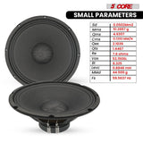 5 Core 12 Inch Speaker Pair 200W PA DJ Loudspeaker 8 Ohm Replacement Driver w 30 Oz Magnet