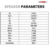 5Core Coaxial Car Door Speakers 6” 4Pcs 500W 4Ohm 2 Way Component Subwoofer Audio w Super Tweeter