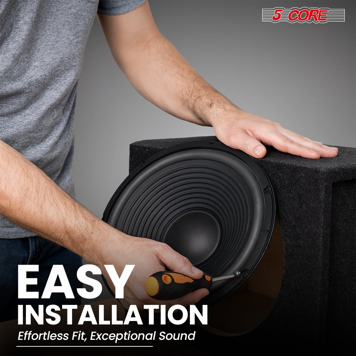 5 Core 15" Subwoofer Speaker Pair 450W MAX PA DJ Replacement Audio Sub Woofer 8Ohm Bass Driver