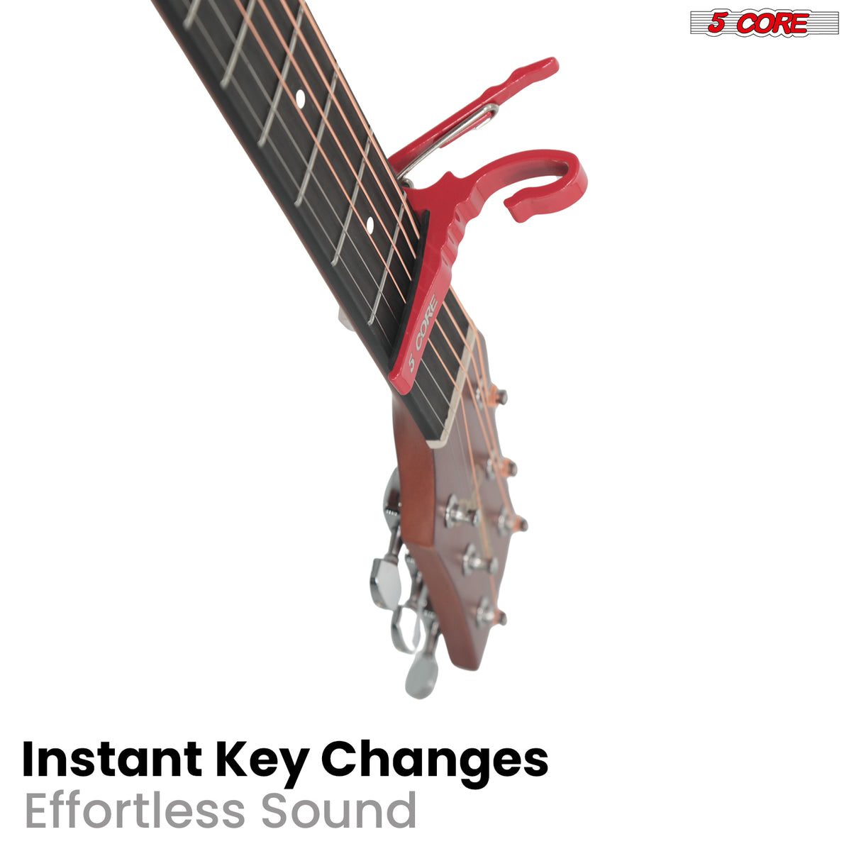 5 Core Guitar Capo Quick Change Acoustic Electric String Clip Banjo Mandolin Or Ukulele