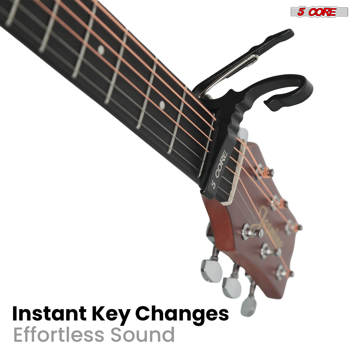 5 Core Guitar Capo Quick Change Acoustic Electric String Clip Banjo Mandolin Or Ukulele