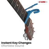 5 Core Guitar Capo Pair Quick Change Acoustic Electric String Clip Banjo Mandolin Or Ukulele Blue