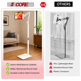 5 Core Tablet Floor Stand 360° Rotatable Adjustable Overhead Universal Bed Phone iPad Stand
