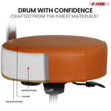 5 Core Drum Throne w Backrest 4" Padded Stool Airlift Adjustable 25.5" Drummer Chair 441Lb Capacity