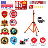 5 Core Speaker Stand Pair Adjustable 31 to 54" PA DJ Tripod Stands Heavy Duty w 35mm Insert 132 Lbs