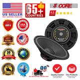 5 Core 15 Inch Subwoofer 450 Watt Car Audio Sub Woofer Pair 4 Ohm w Deep Bass Replacement Loud Speaker