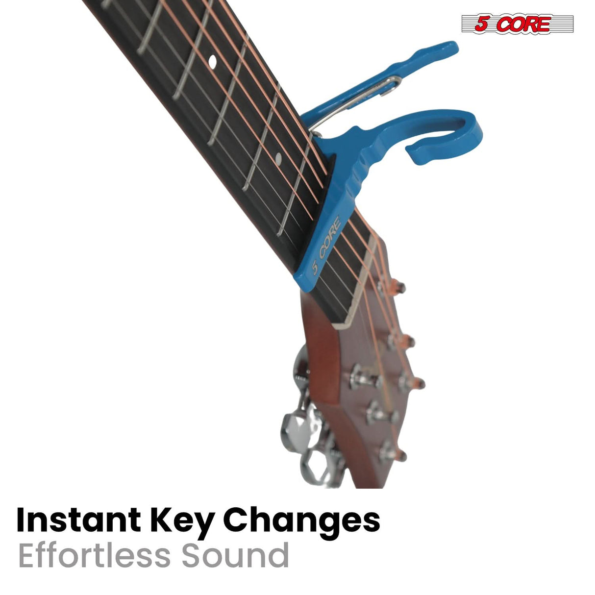 5 Core Guitar Capo Quick Change Acoustic Electric String Clip Banjo Mandolin Or Ukulele