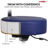 5 Core Drum Throne w Backrest 4" Padded Stool Airlift Adjustable Drummer Chair