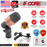 5 Core Snare Microphone XLR Wired Uni Directional Tom Drum and Other Musical Instrument Mic COPPER