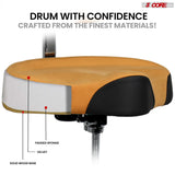 5 Core Drum Throne w Backrest 4" Padded Adjustable 26.5" Drummer Stool w Velvet Top 441Lb Capacity