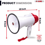 5 Core Megaphone 30W Bull Horn PA Speaker w 800 Yards Range Loud Siren Voice Amp