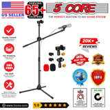 5Core Tripod Mic Stand Adjustable Holder Floor Microphone Boom Arm